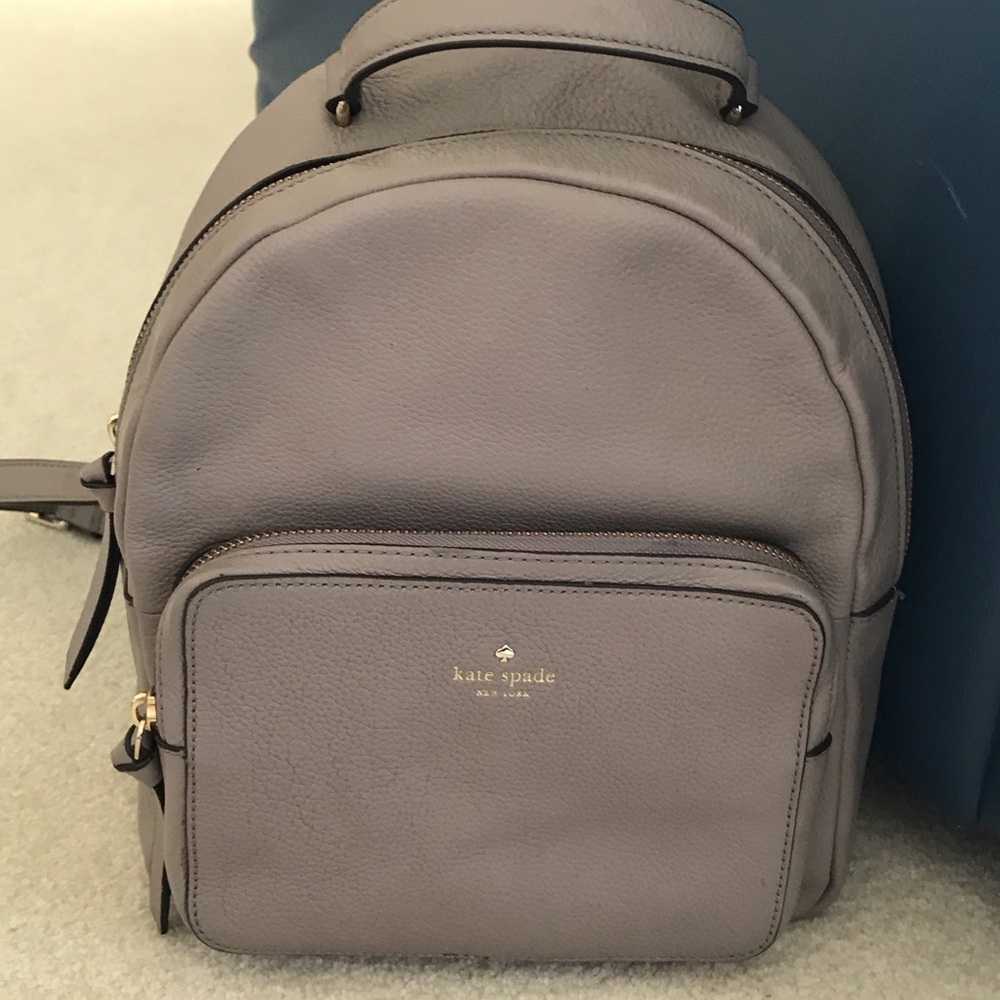 Kate Spade Taupe Leather Backpack